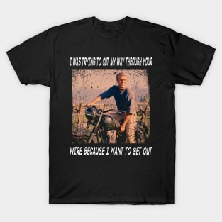 Escape with McQueen The Great Film Tees for Classic Cinema Lovers T-Shirt